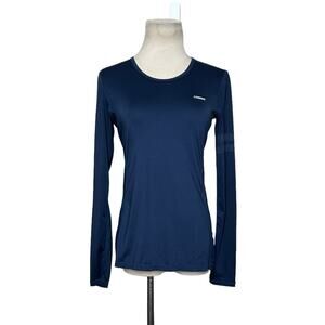 Stronger navy blue long sleeves mesh details side top size Medium